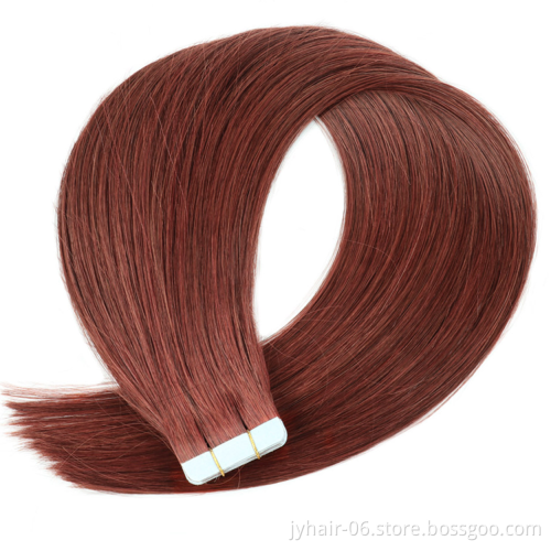European Double Drawn Russian Human Hair Tape Hair Extension, High Quality Natural Remy Tape In Hair Extension